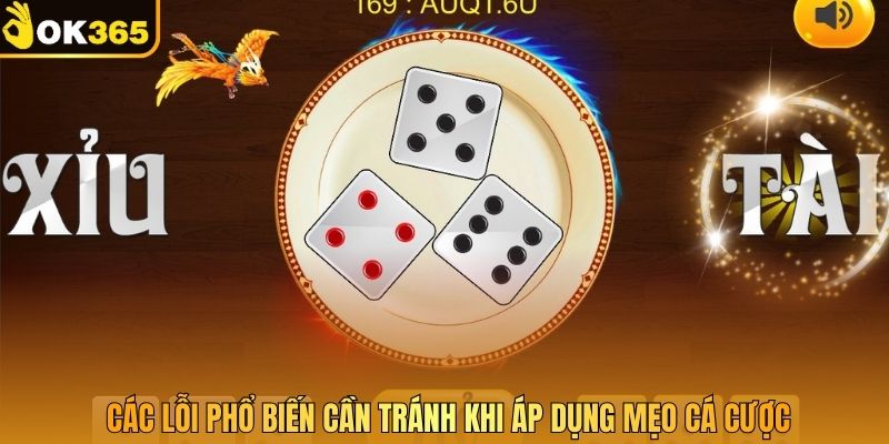 Các lỗi phổ biến cần tránh khi áp dụng mẹo cá cược